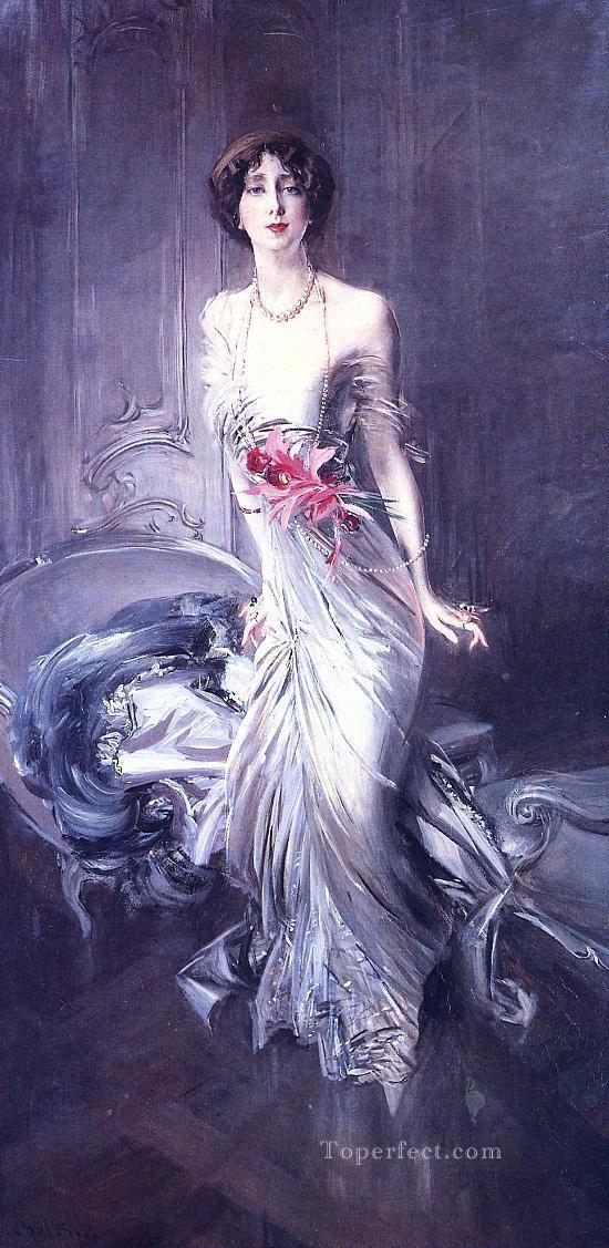 Portrait of Madame E L Doyen genre Giovanni Boldini Oil Paintings